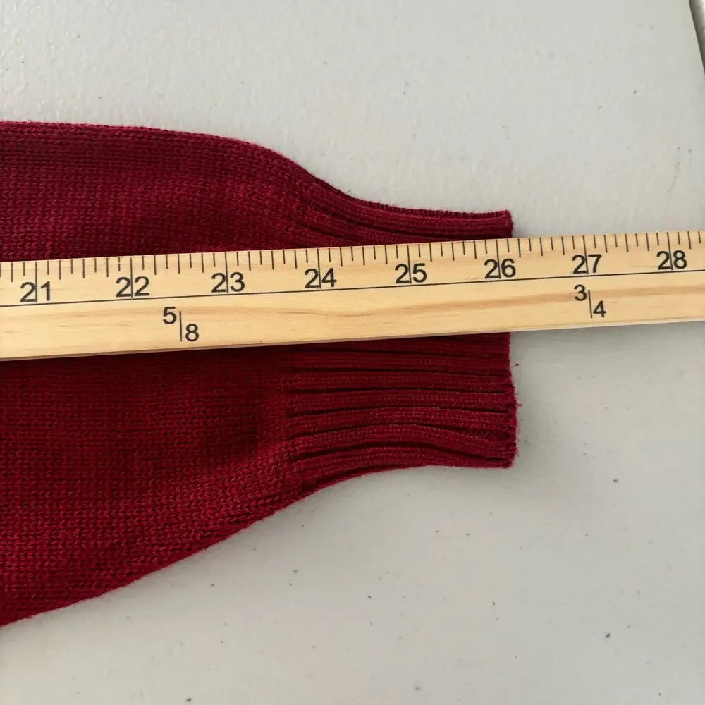 OSCAR‎ DE LA RENTA Mens Large Sweaters NWT Jumper Red Knit Check Crew Pullover